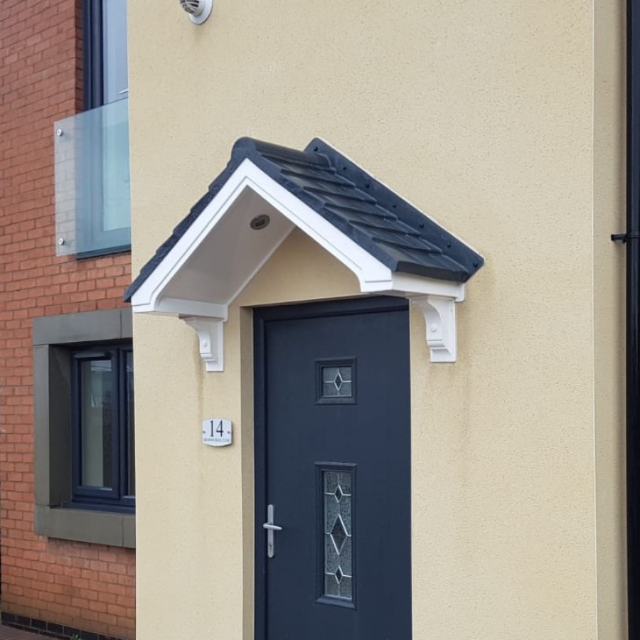 Apollo GRP Fibreglass Overdoor Porch Door Canopy - Colour Options