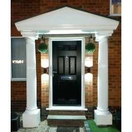 Elegance GRP Complete Door Porch Canopy and Columns Entrance Set