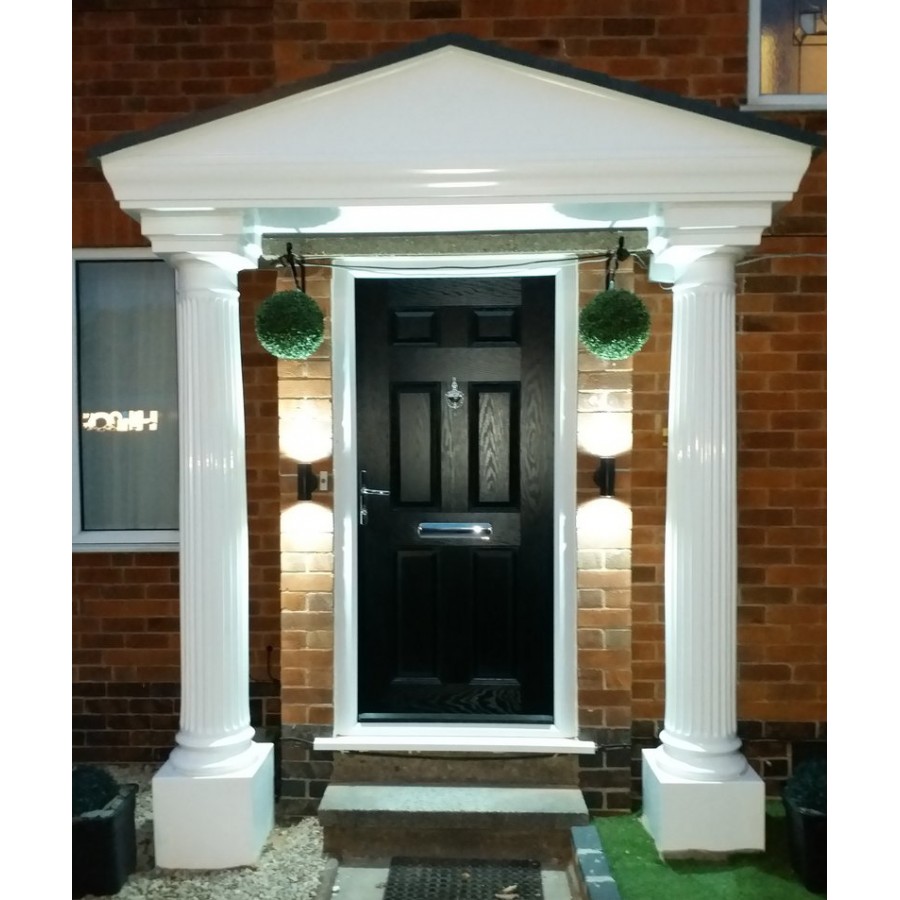 Elegance GRP Complete Door Porch Canopy and Columns Entrance Set